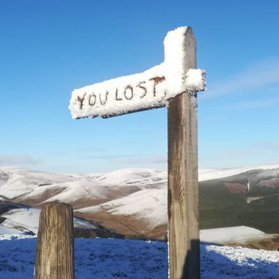 Snow graffiti on #leepen #innerleithen #scottishborders