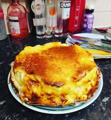 Burnt Basque cheesecake.
